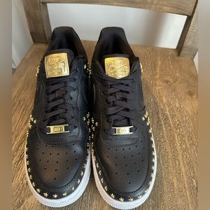 Nike Air Force 1 Gold Star Studded